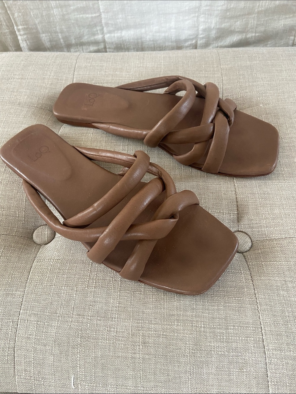 LoQ Garcia Sandals in Miel, Size 38/8